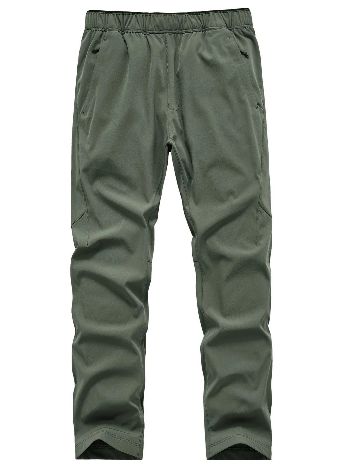 Men's Plus Size Casual Elastic Waist Pants in Army Green