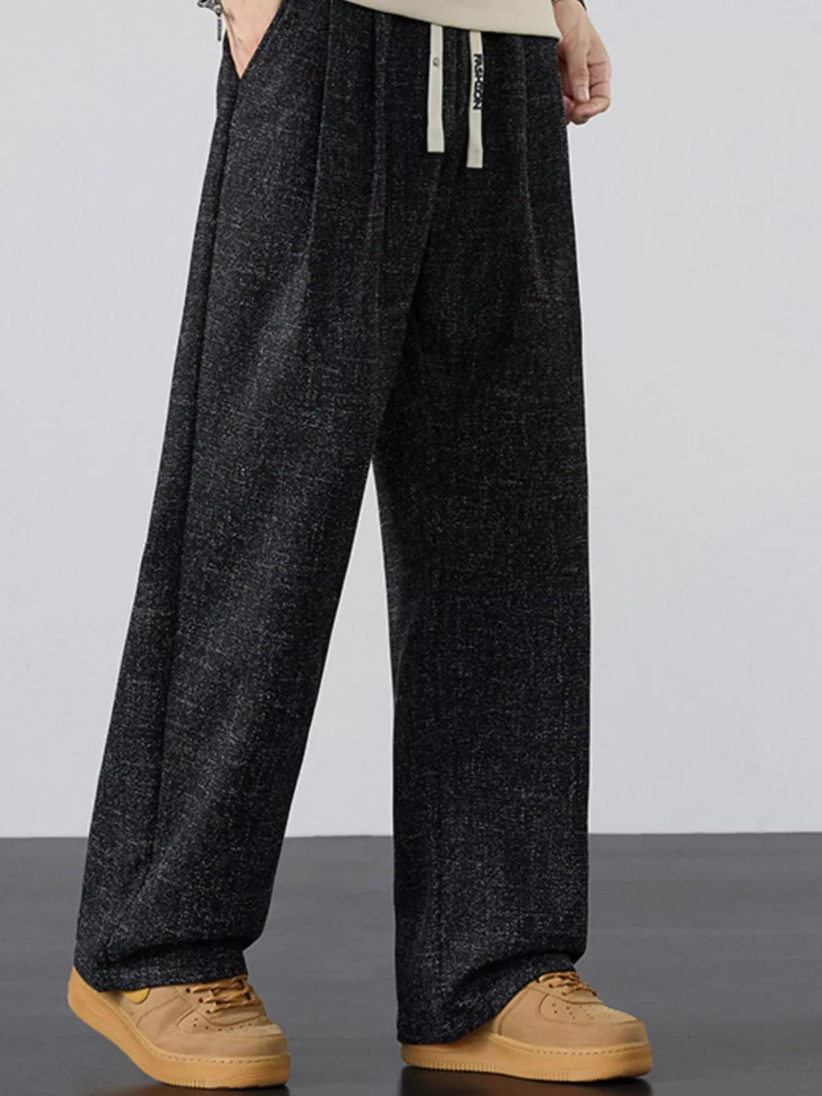 Men's Plus Size Casual Wide Leg Pants, view 3