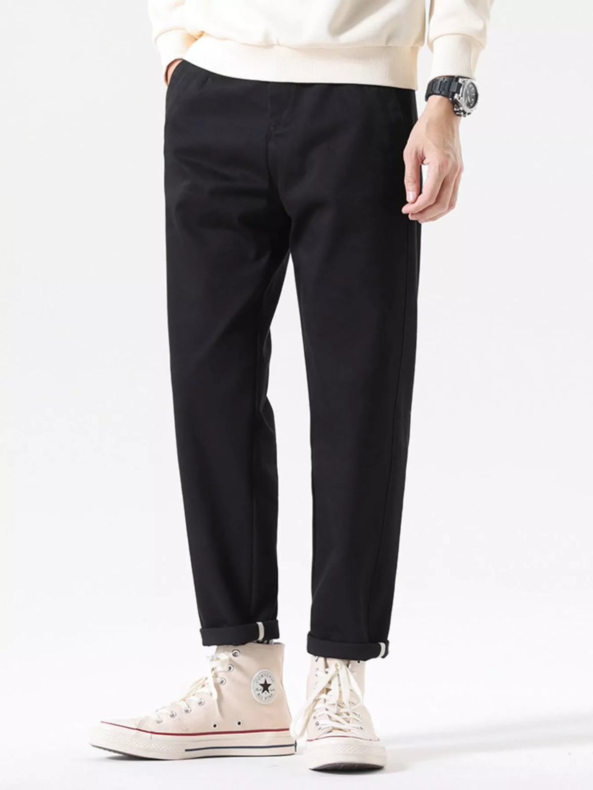 Men's Loose Fit Pants in Black