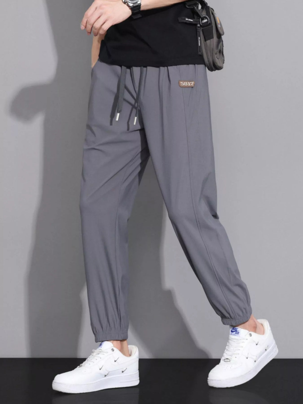 Men's Plus Size Casual Loose-Fit Drawstring Joggers