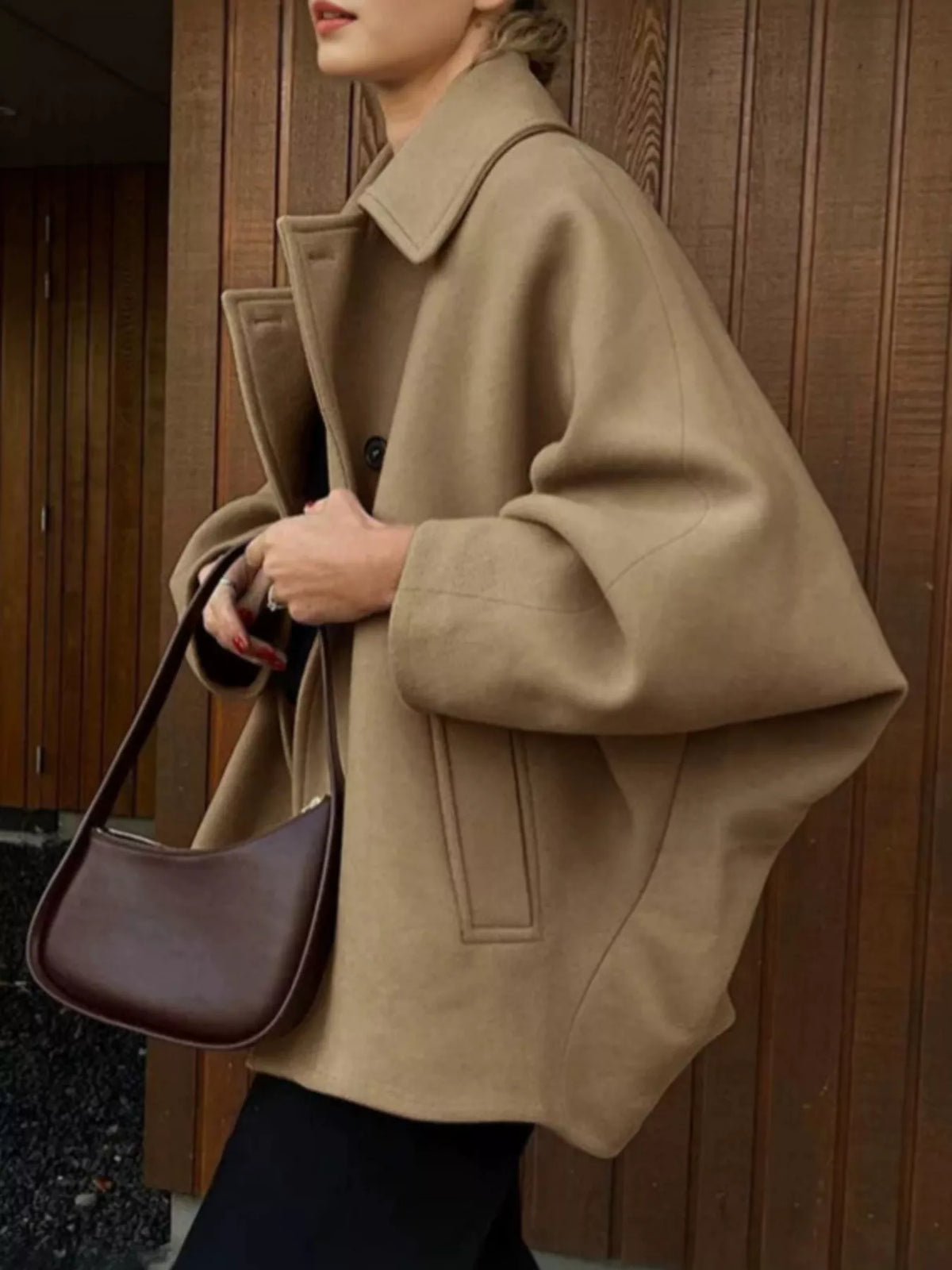 Button Up Long Sleeve Coat - Lilixa.store