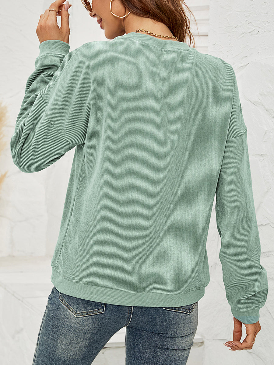 Round Neck Long Sleeve MAMA Graphic Sweatshirt - Lilixa.store
