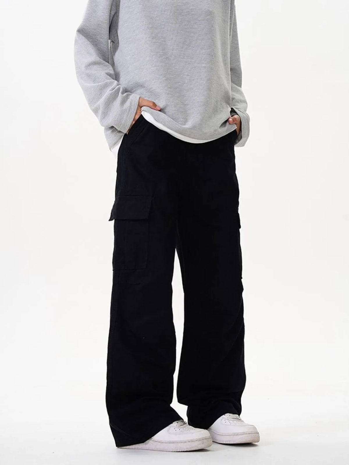 Men's Wide Leg Cargo Pants, view 6