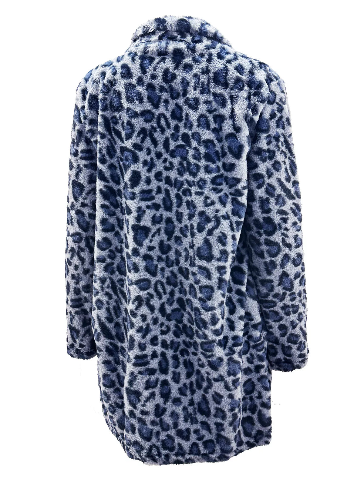 Full Size Leopard Open Front Outerwear Plus Size - Lilixa.store