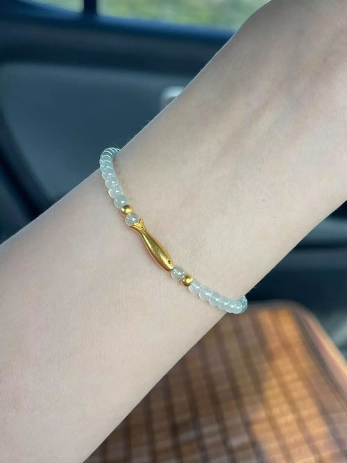 18K Gold-Plated Fish Beaded Bracelet - Lilixa.store