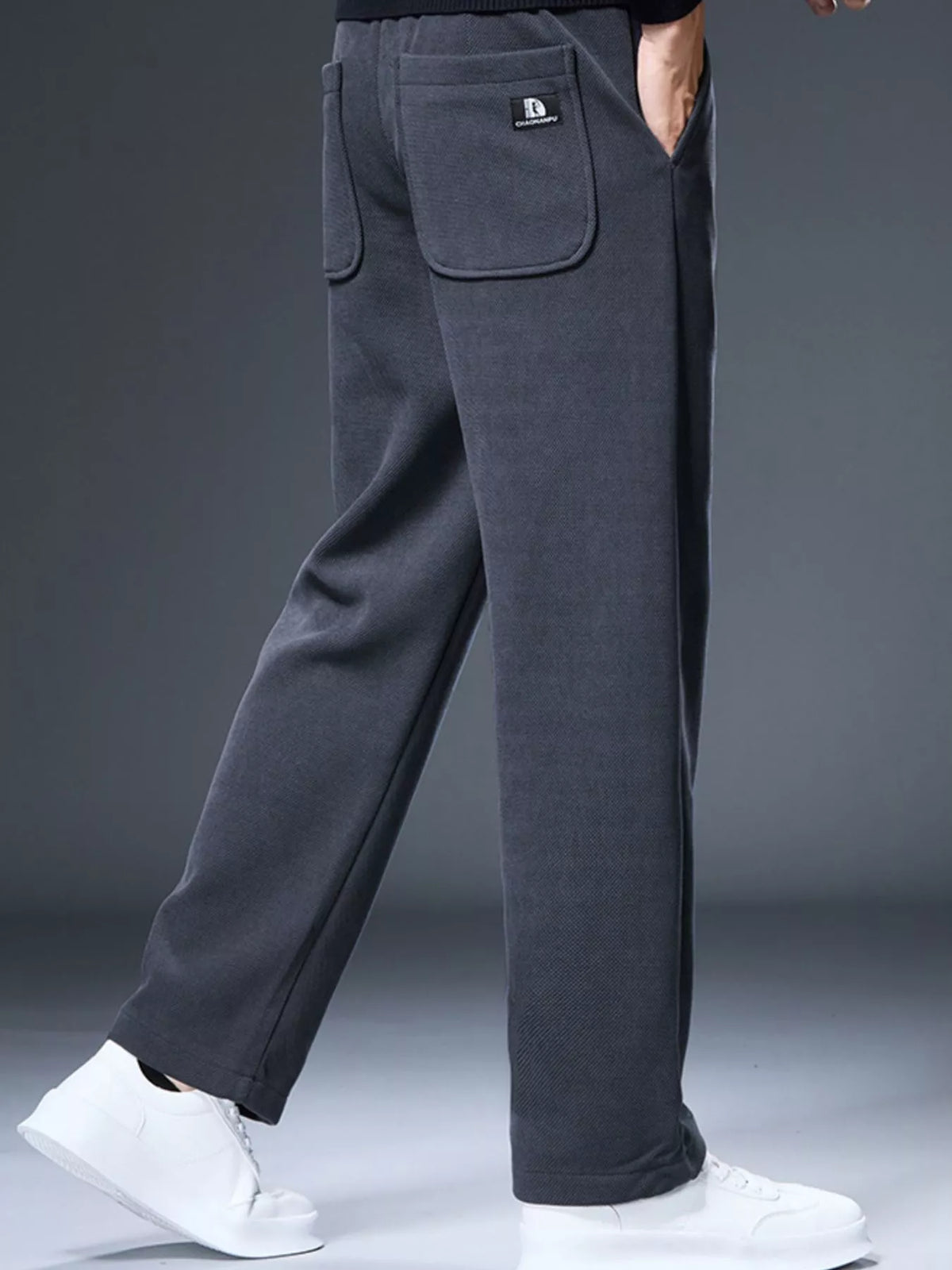 Men's Plus Size Drawstring Casual Pants, view 2