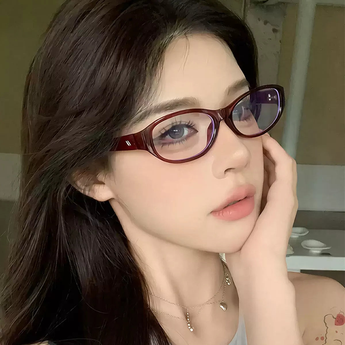 Vintage Oval Frame Sunglasses - Lilixa.store