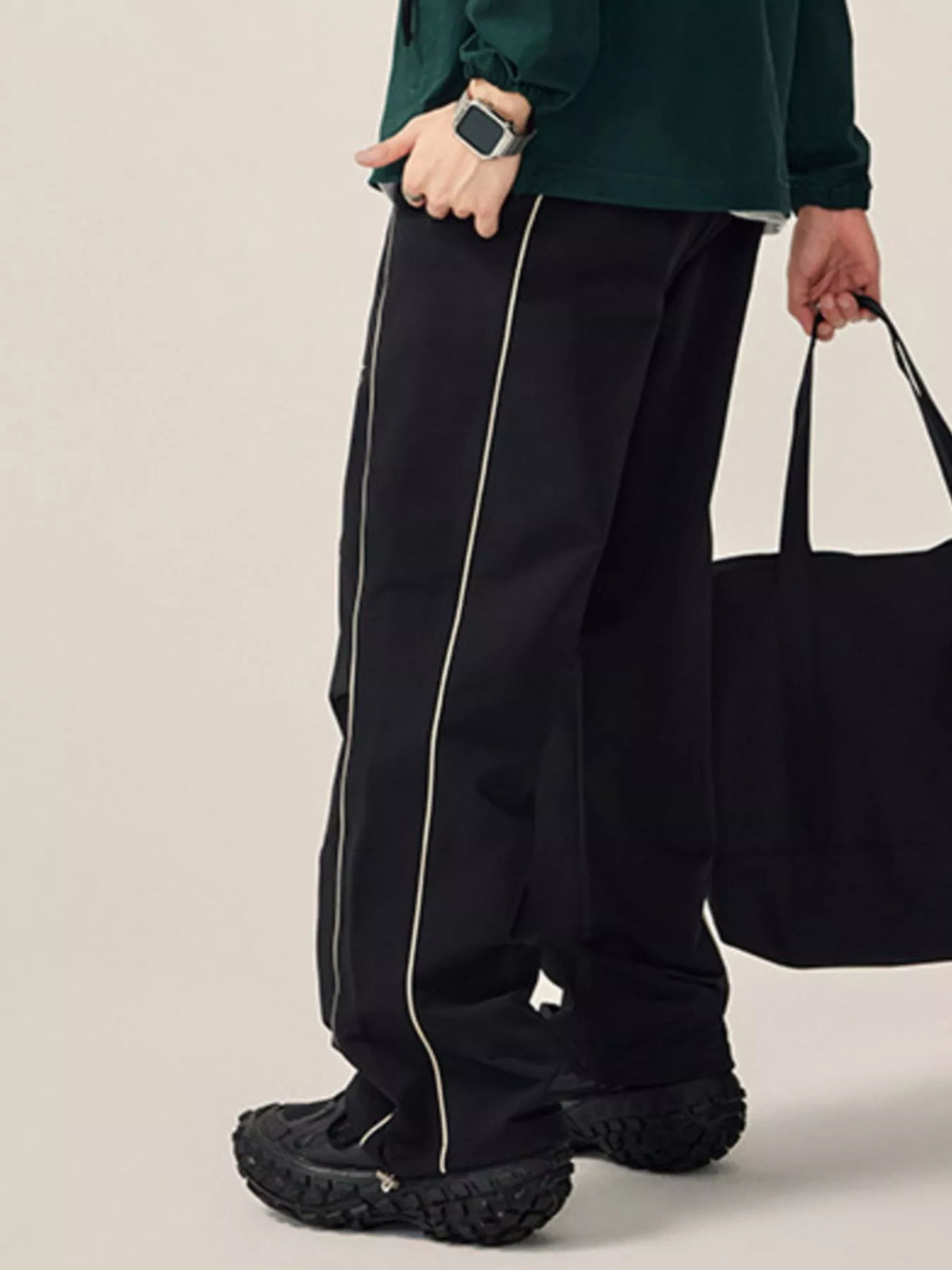 Men's Drawstring Wide Leg Pants, view 7