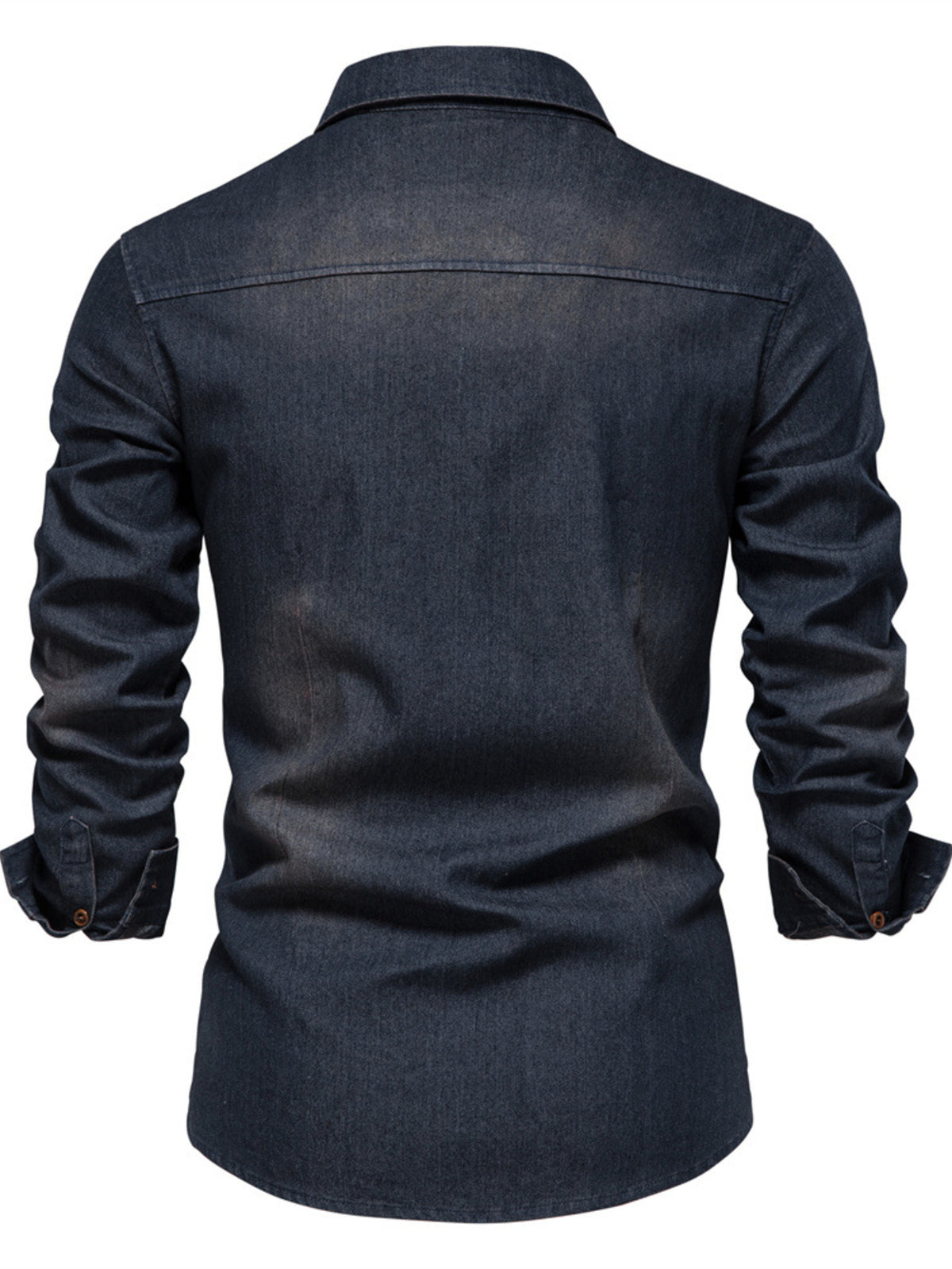 Men's Full Size Button Up Denim Shirt with Chest Pocket Plus Size - Lilixa.store