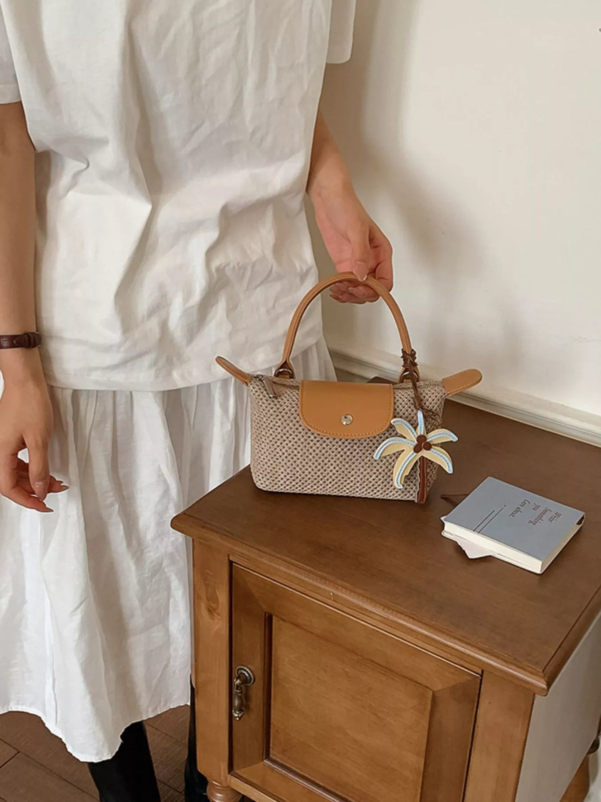 Woven Texture Crossbody Bag