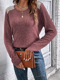 Ribbed Long Sleeve Knit Top - Lilixa.store