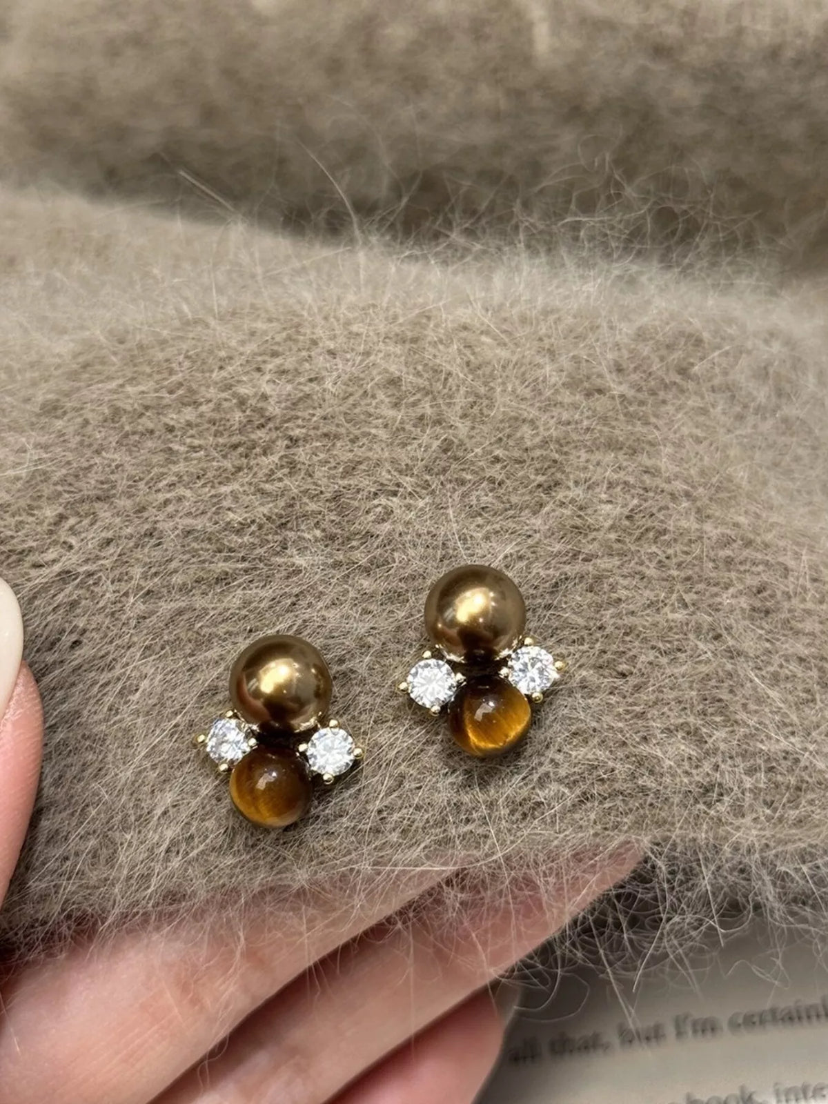 Tiger Eye Stud Earrings - Lilixa.store