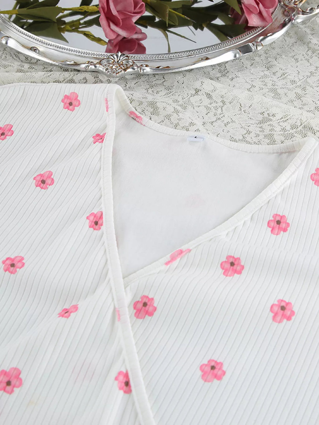 Floral Print Cami Dress and Cardigan Lounge Set - Lilixa.store