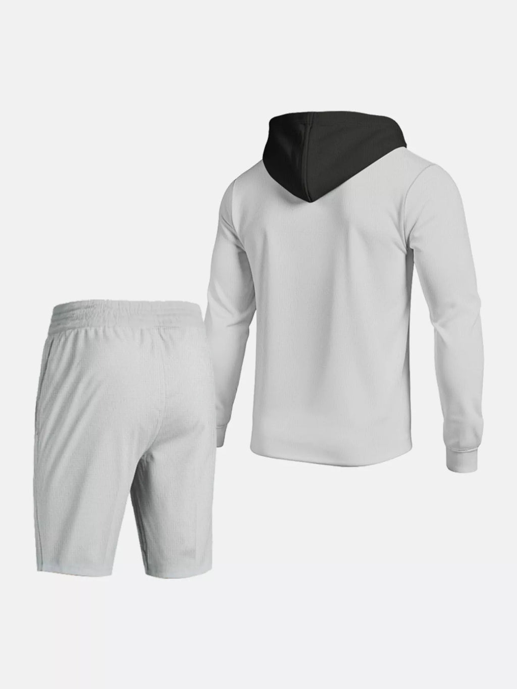 Men's Full Size Casual Hooded Button-Up Top and Shorts Set Plus Size - Lilixa.store