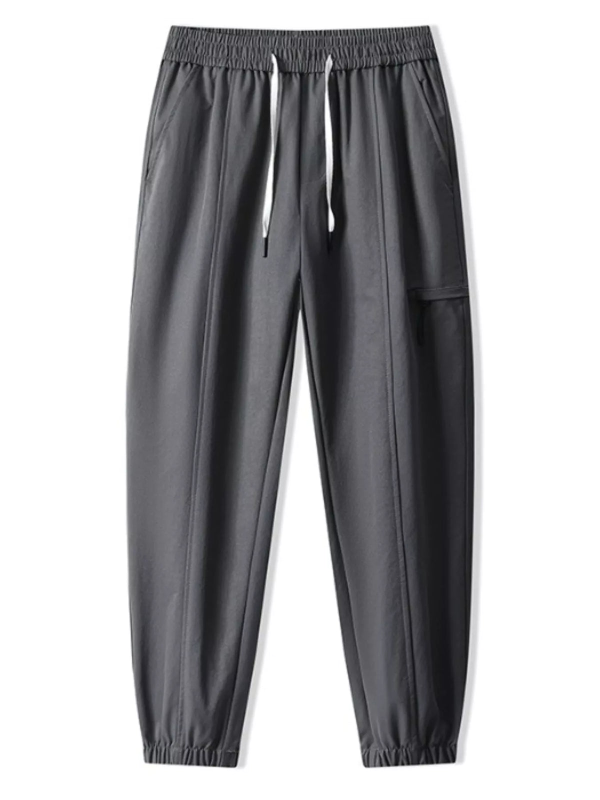 Men's Plus Size Drawstring Wide Leg Joggers in Gray
