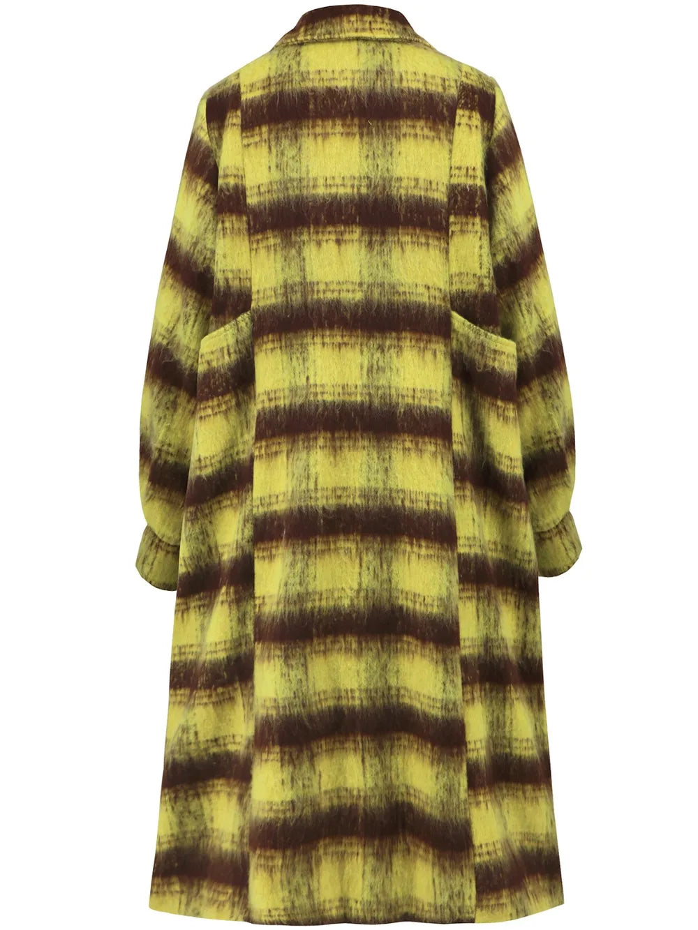 Contrast Double-Breasted Long Sleeve Longline Coat - Lilixa.store