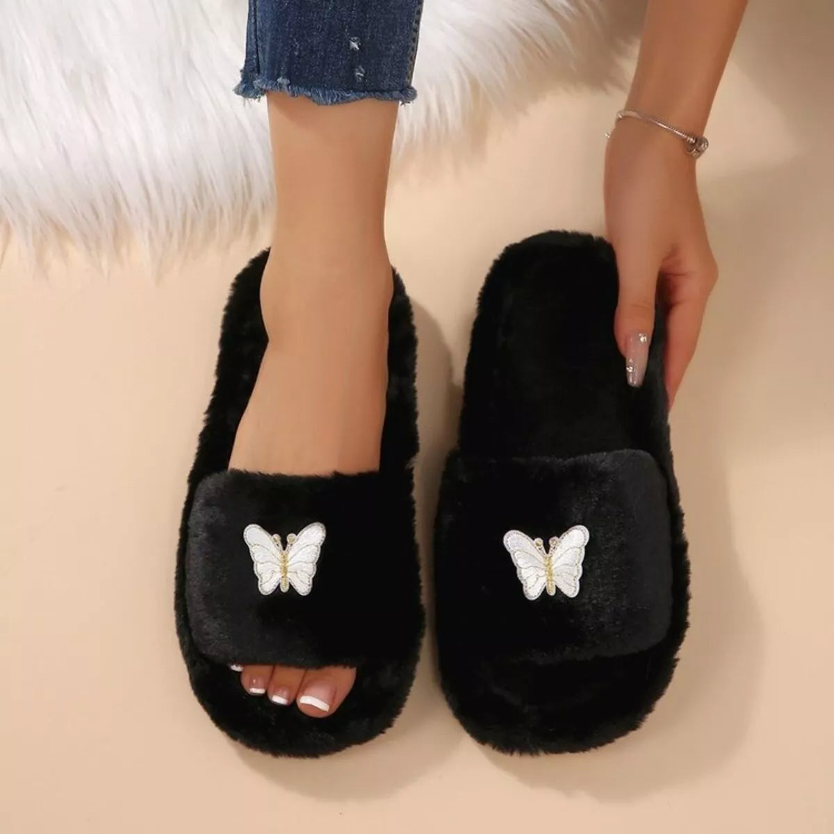 Butterfly Open Toe Slippers - Lilixa.store