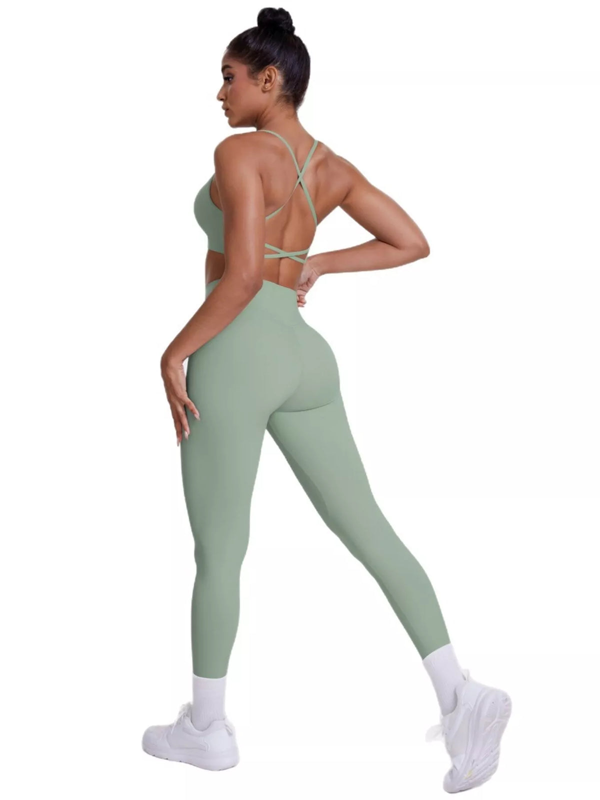 Criss-Cross Back Cami and Leggings Active Set - Lilixa.store