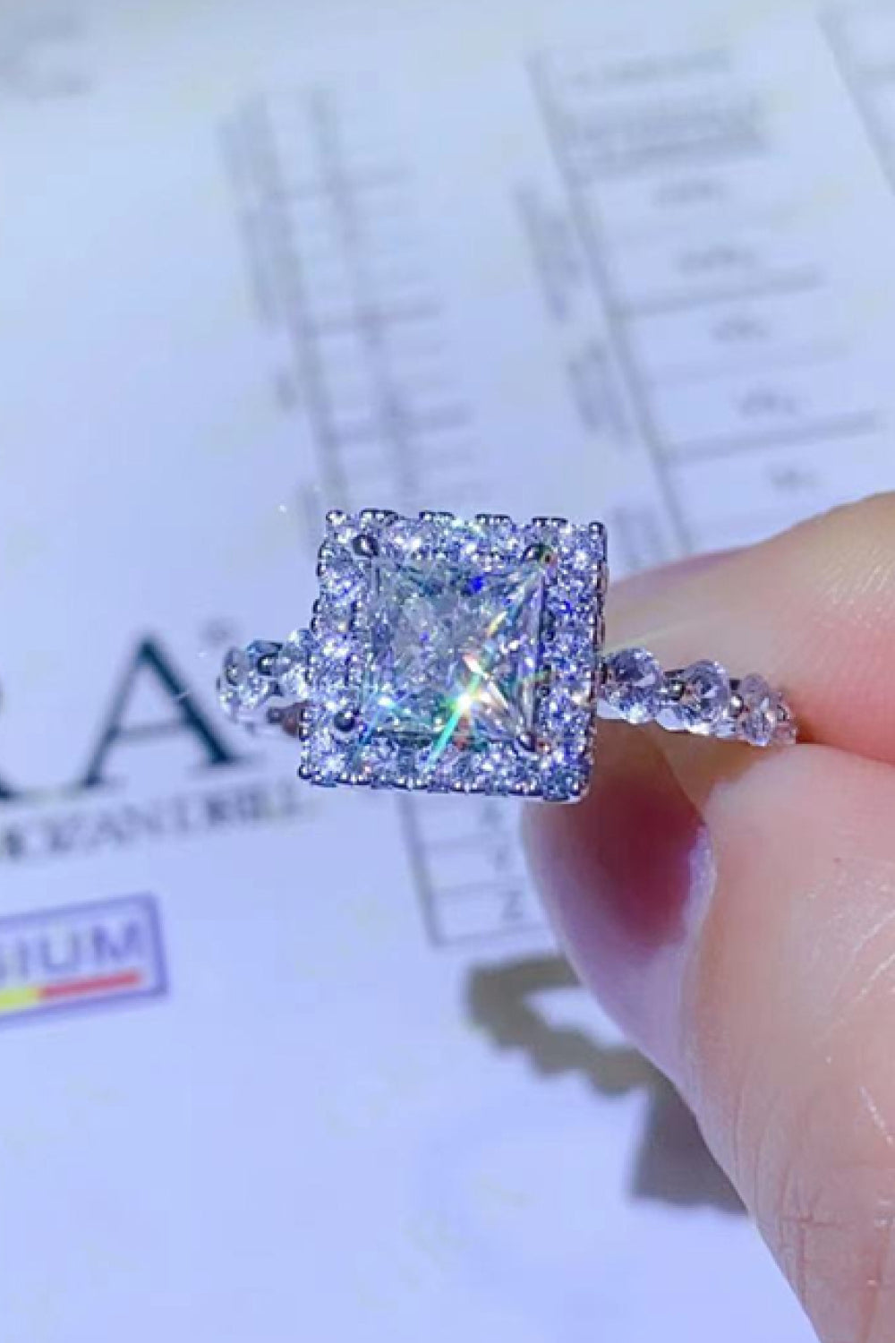 Adored 1 Carat Moissanite Square Ring - Lilixa.store