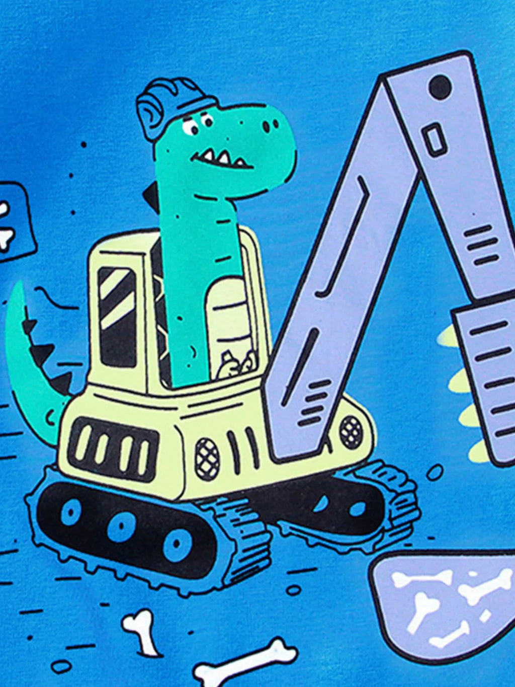Children's Dinosaur Excavator Graphic T-Shirt - Lilixa.store