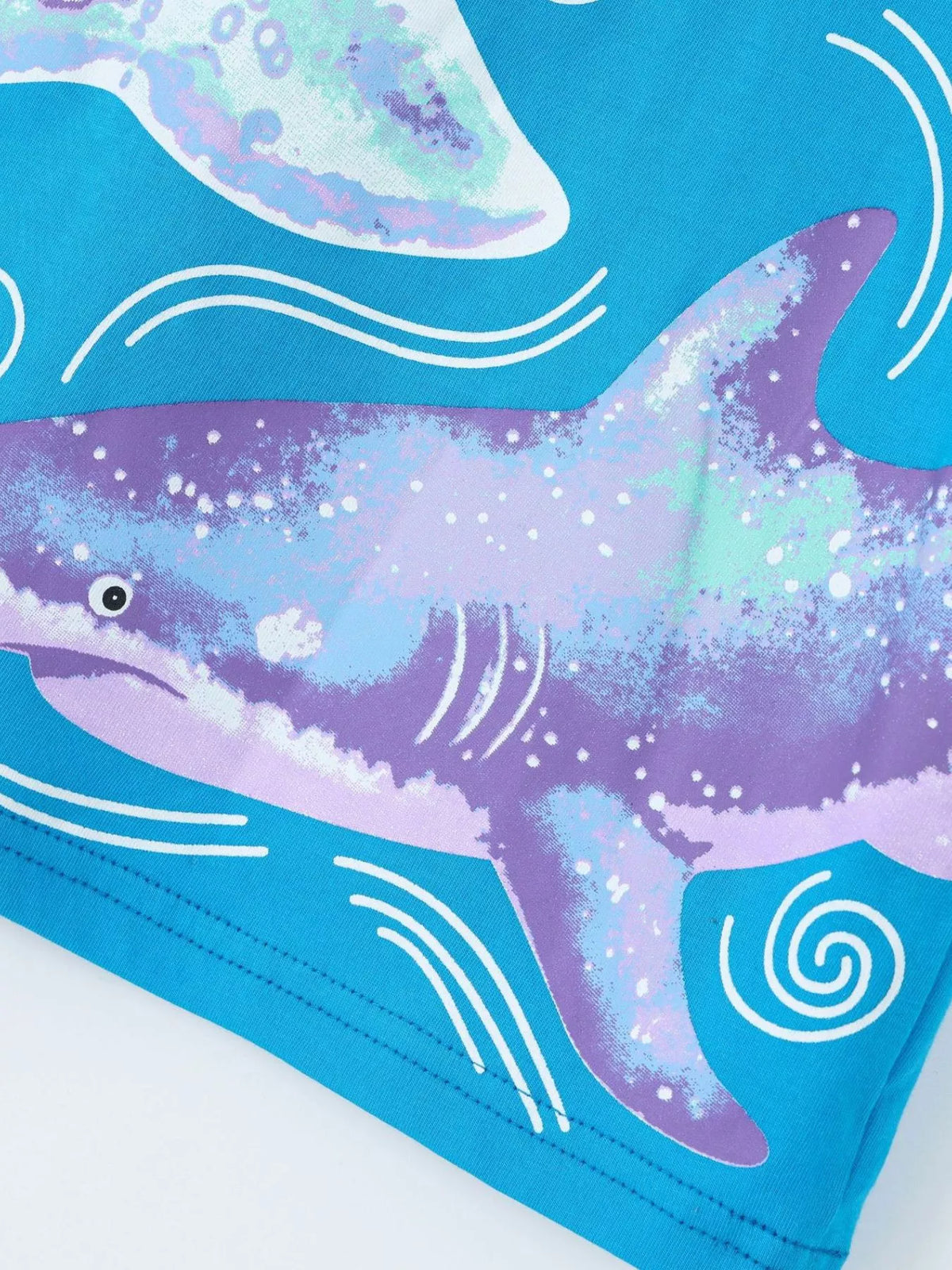 Children's Shark Print Cotton T-Shirt - Lilixa.store