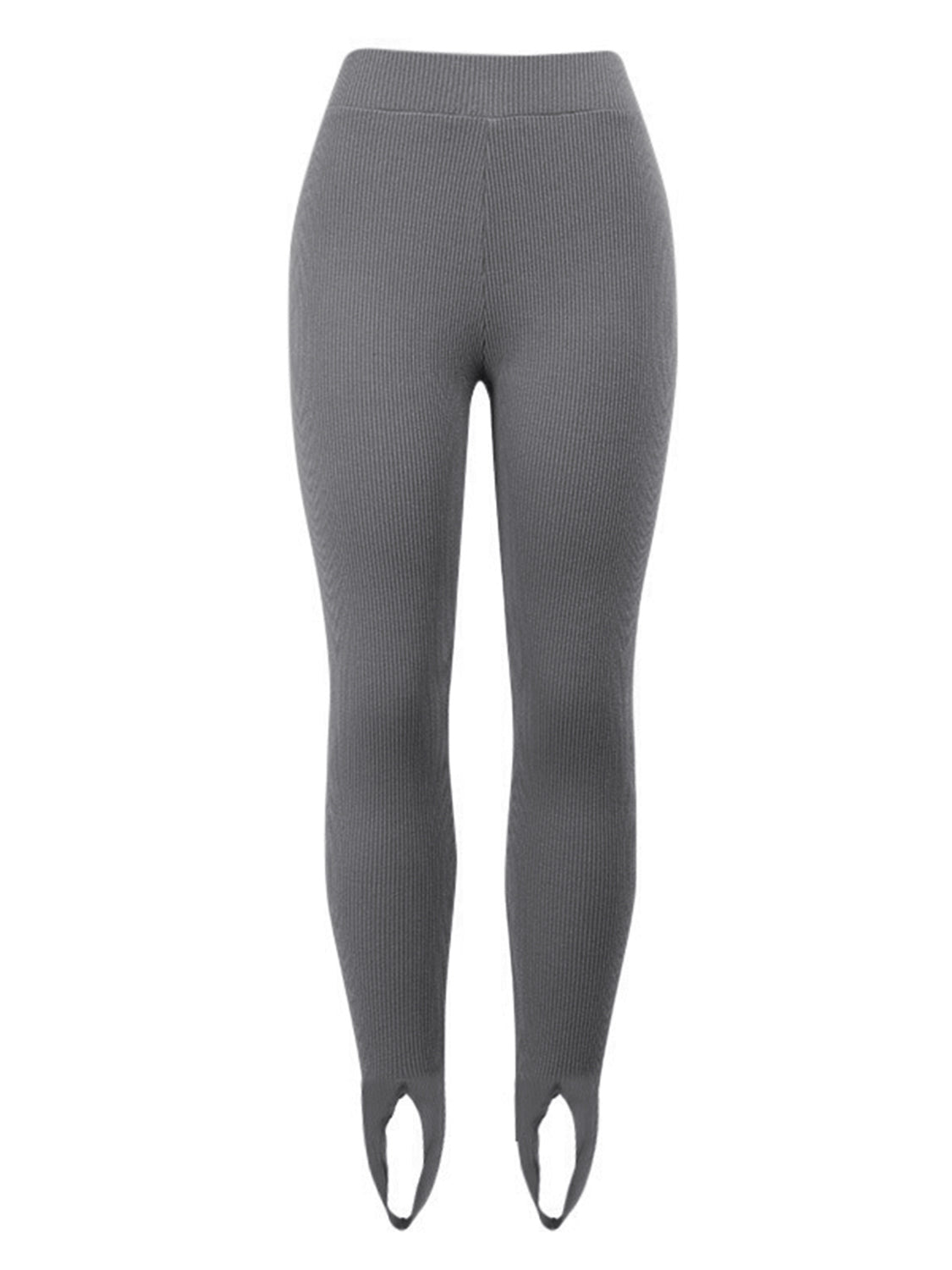 Ribbed Mid Waist Leggings - Lilixa.store
