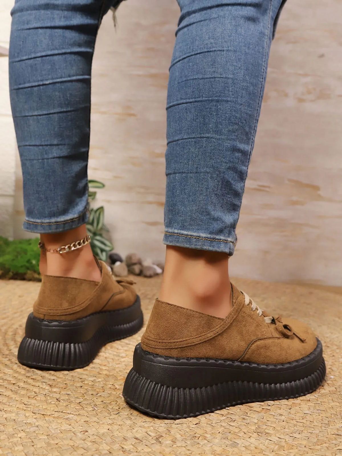 Lace Up Platform Loafers, view 4