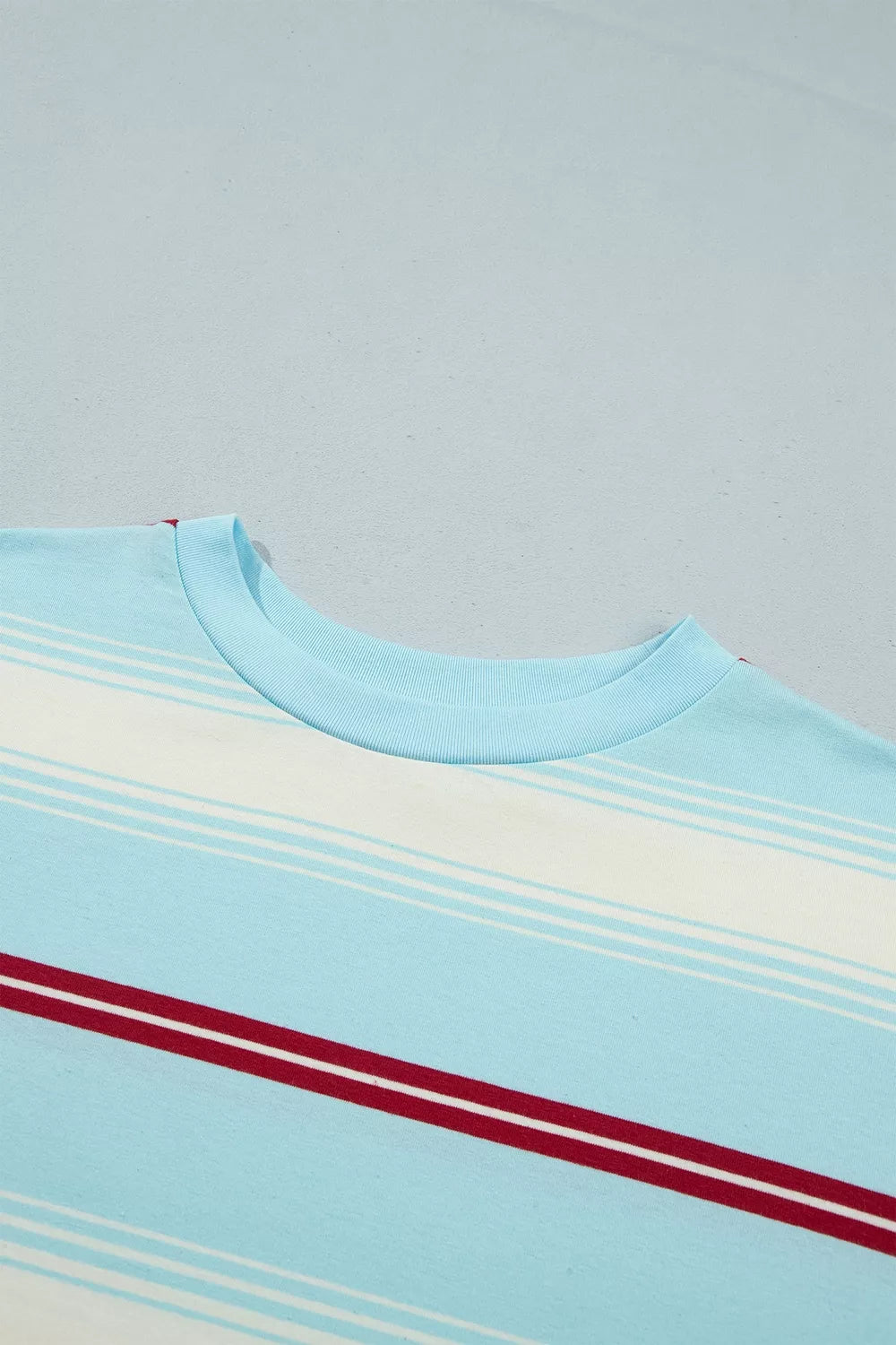 Stripe Casual Striped Patchwork Long Sleeve Loose Pullover Top