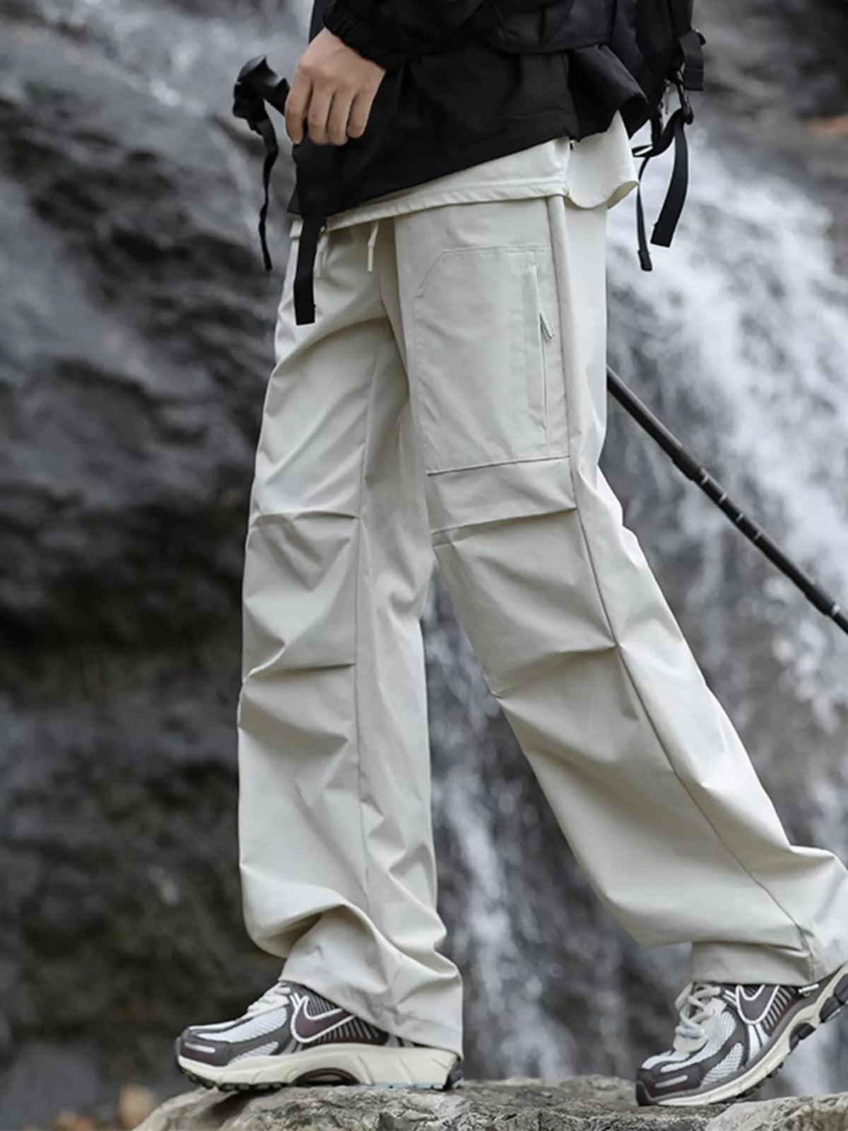 Men's Plus Size Loose Fit Multi-Pocket Cargo Pants
