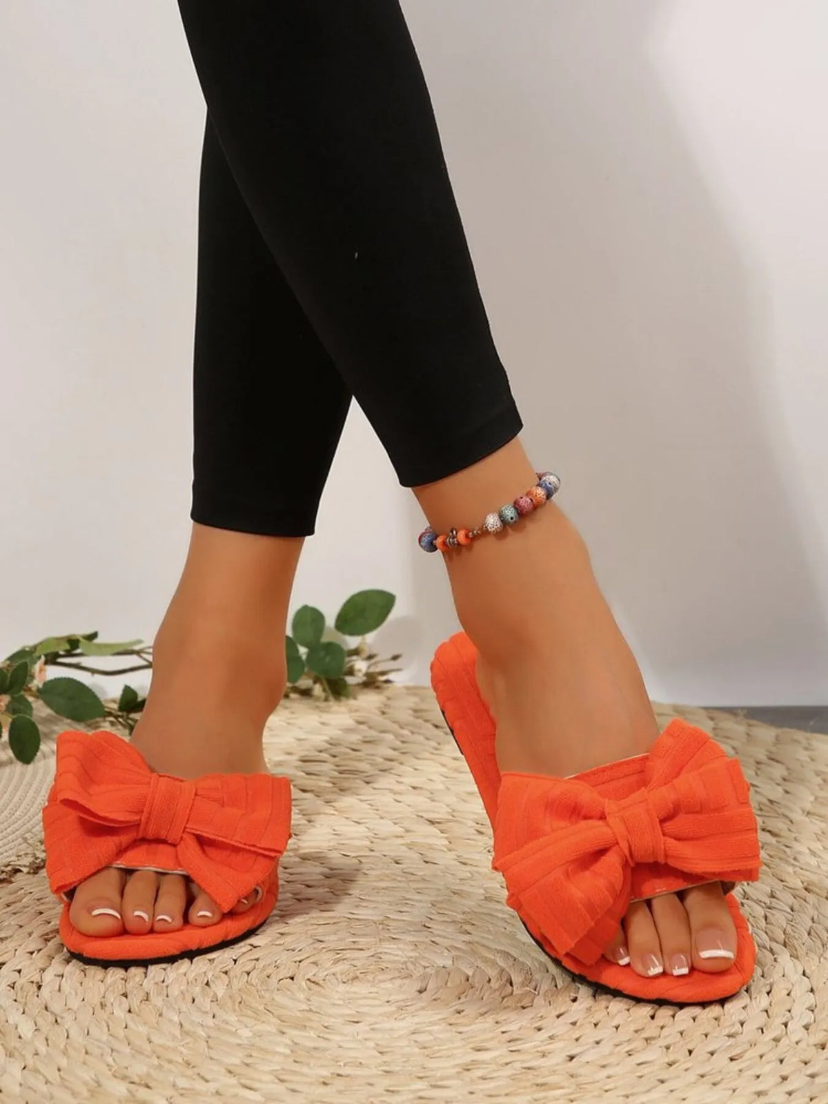Bow Knot Open Toe Slippers - Lilixa.store