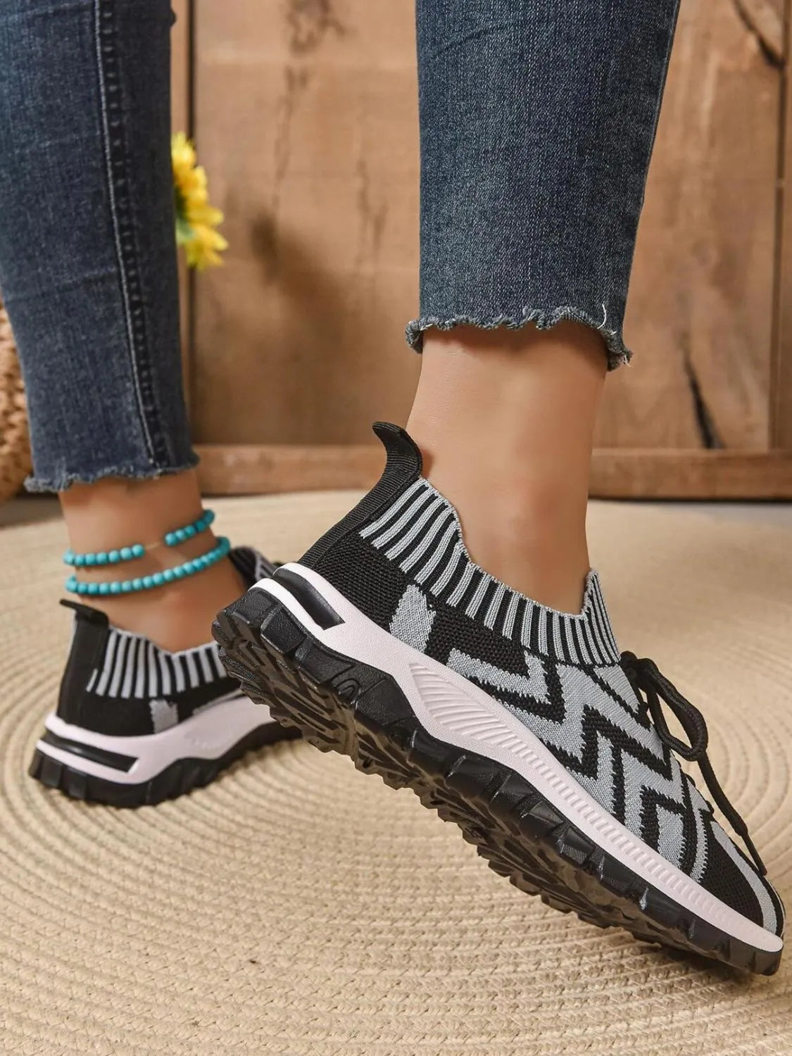Mesh Knit Lace Up Athletic - Lilixa.store