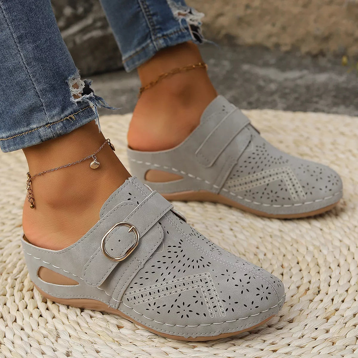 Casual Buckle Slip-Ons, view 5