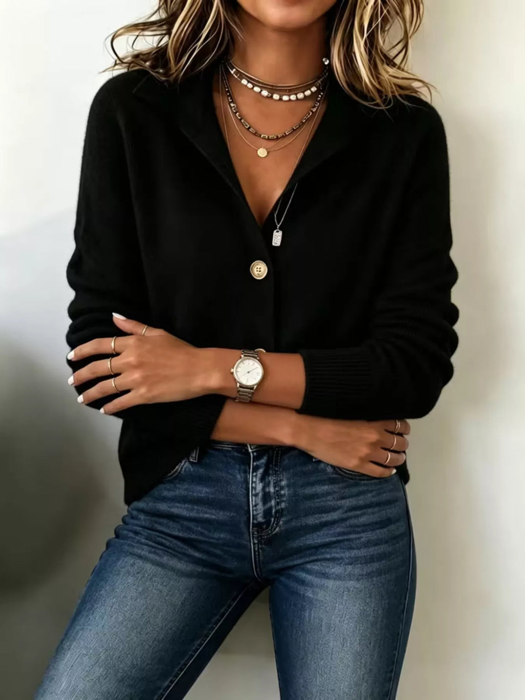 Button-Down Knit Cardigan - Lilixa.store