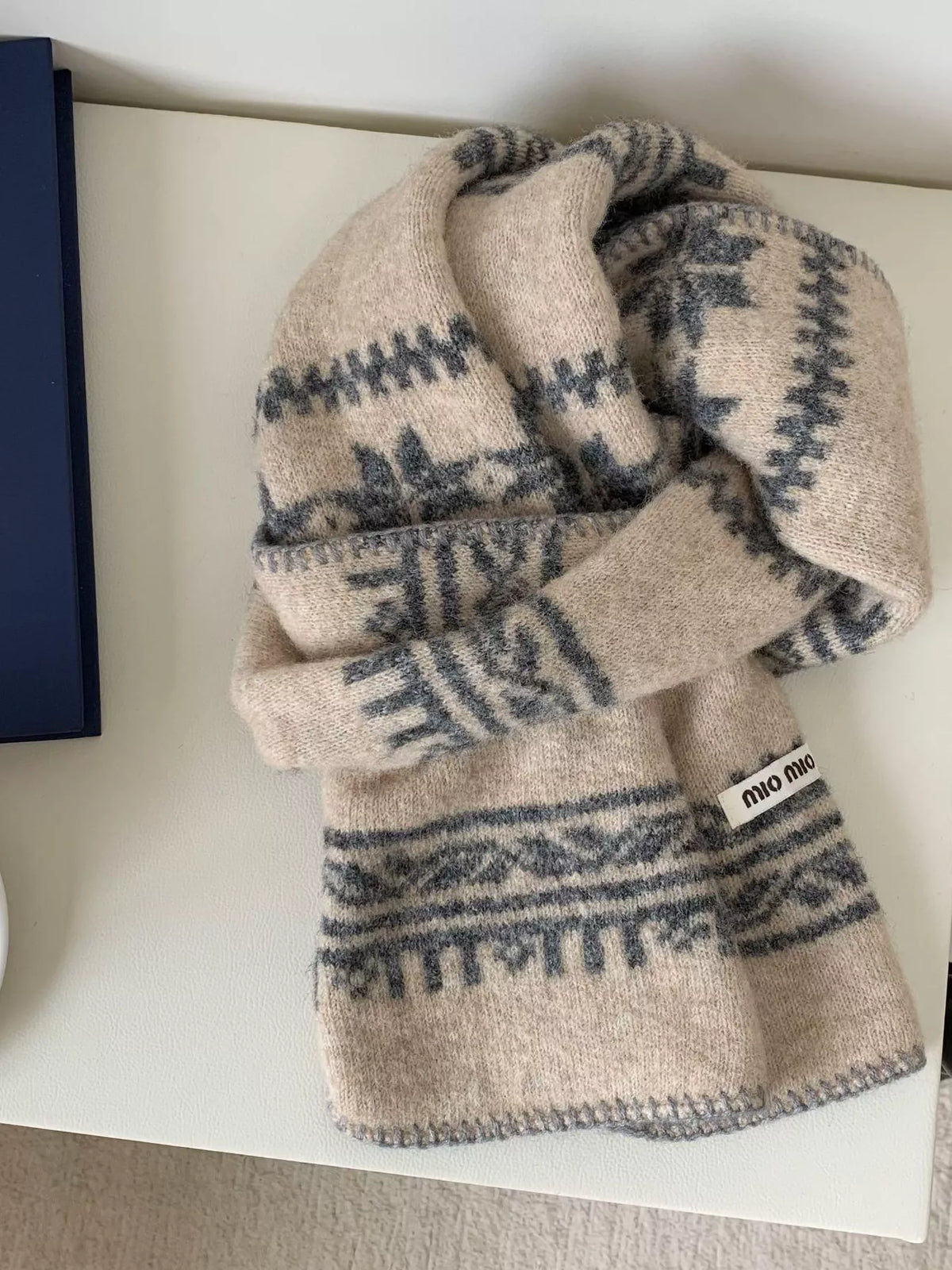 Vintage Pattern Knitted Scarf - Lilixa.store