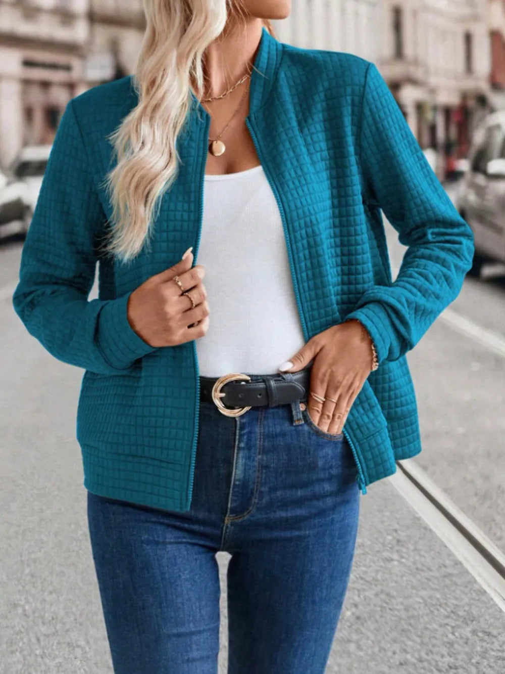 Zip Up Long Sleeve Jacket, view 7