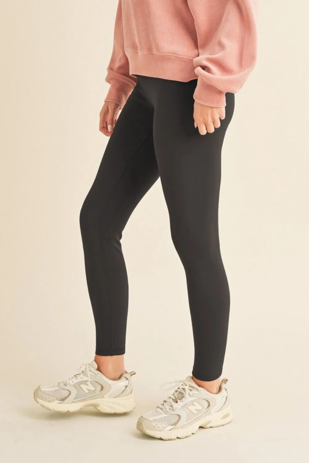 Yelete Full Size Fleece Lined High Waisted Leggings - Lilixa.store