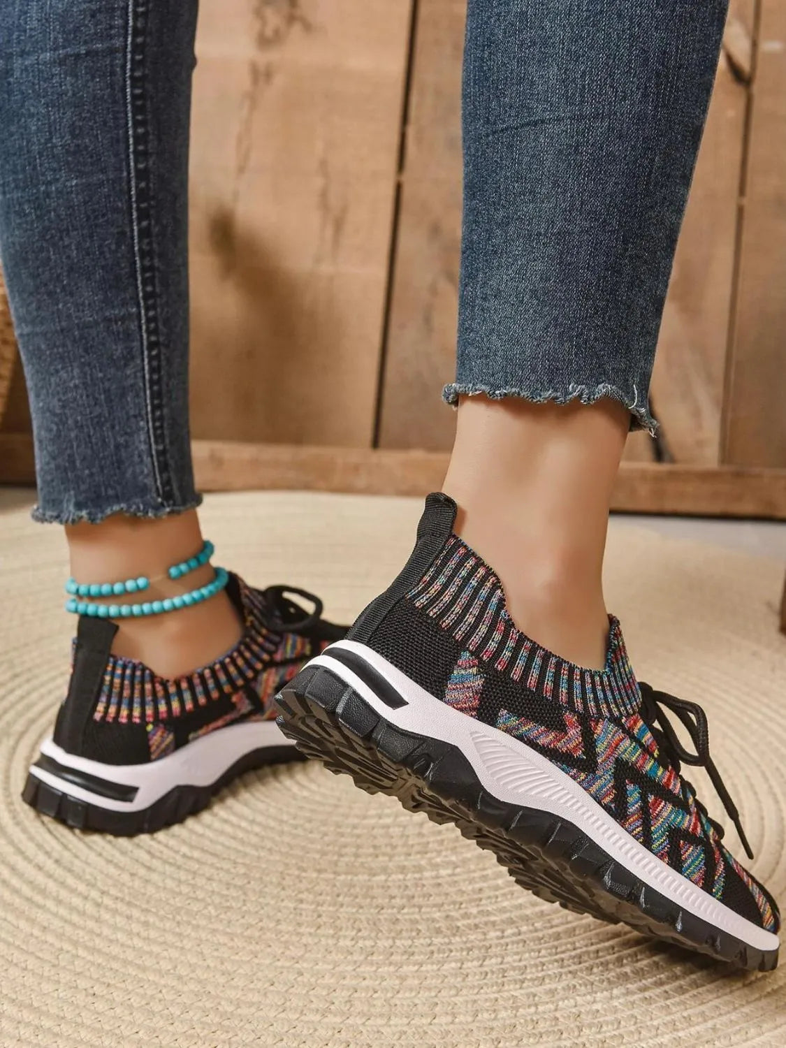 Mesh Knit Lace Up Athletic - Lilixa.store