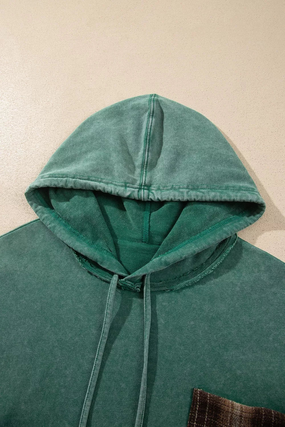 Plaid Kangaroo Pocket Hoodie