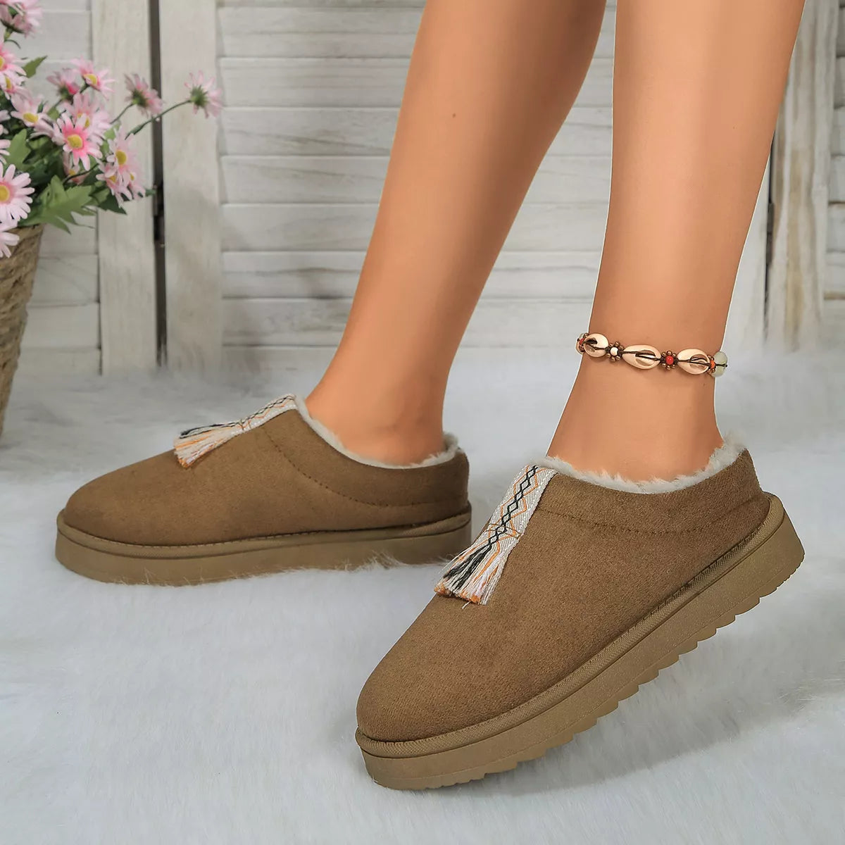 Round Toe Platform Slippers - Lilixa.store