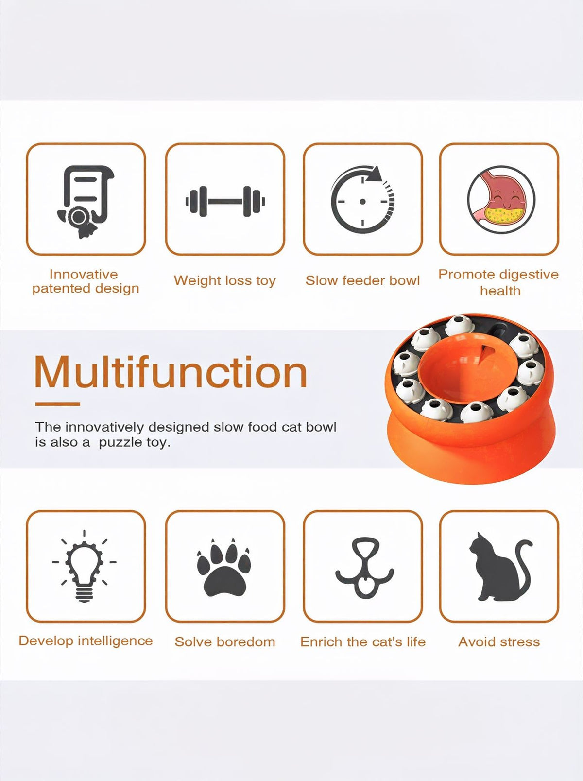 Interactive Cat Treat Dispenser Puzzle Toy