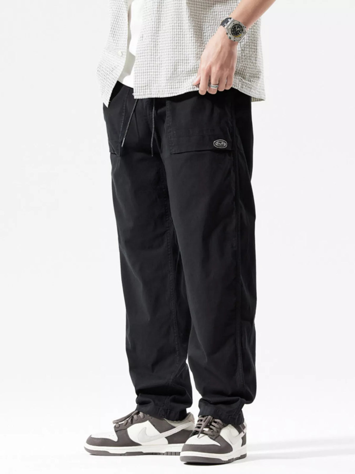 Men's Full Size Casual Cargo Pants with Multiple Pockets Plus Size