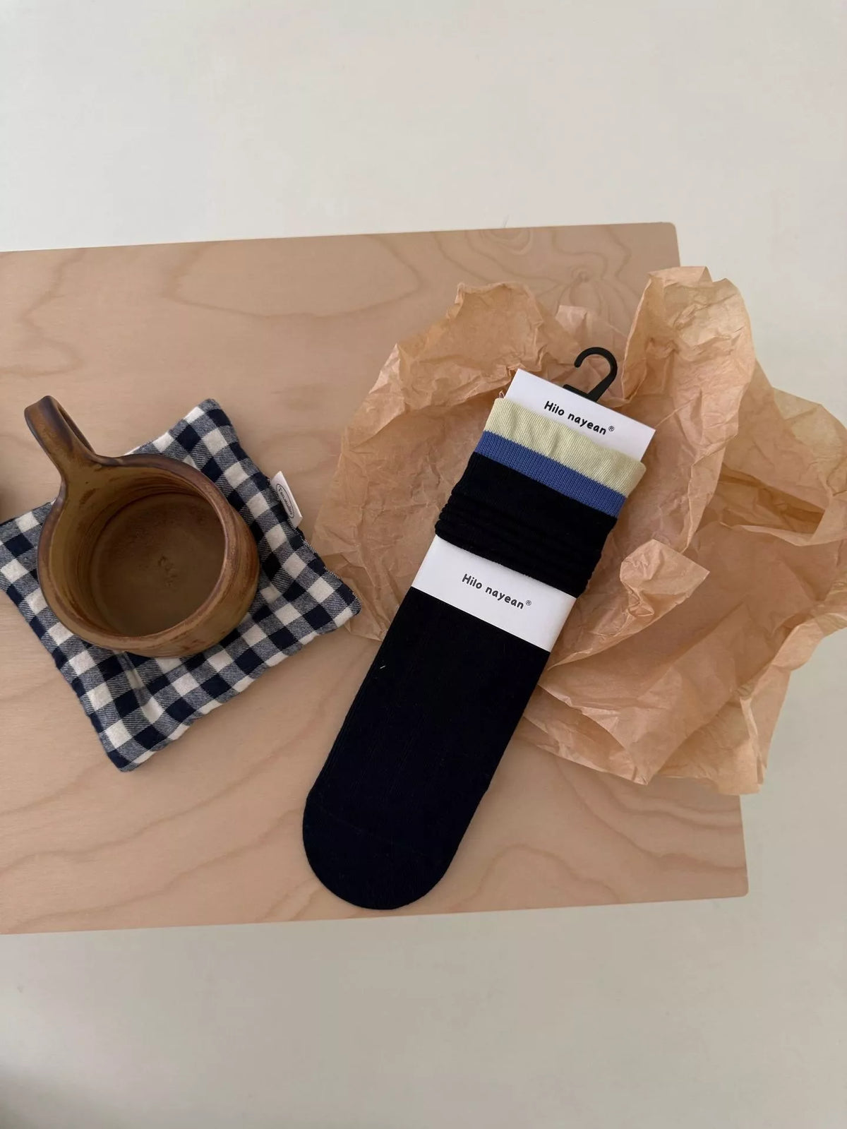 Solid Color Knit Socks in Navy
