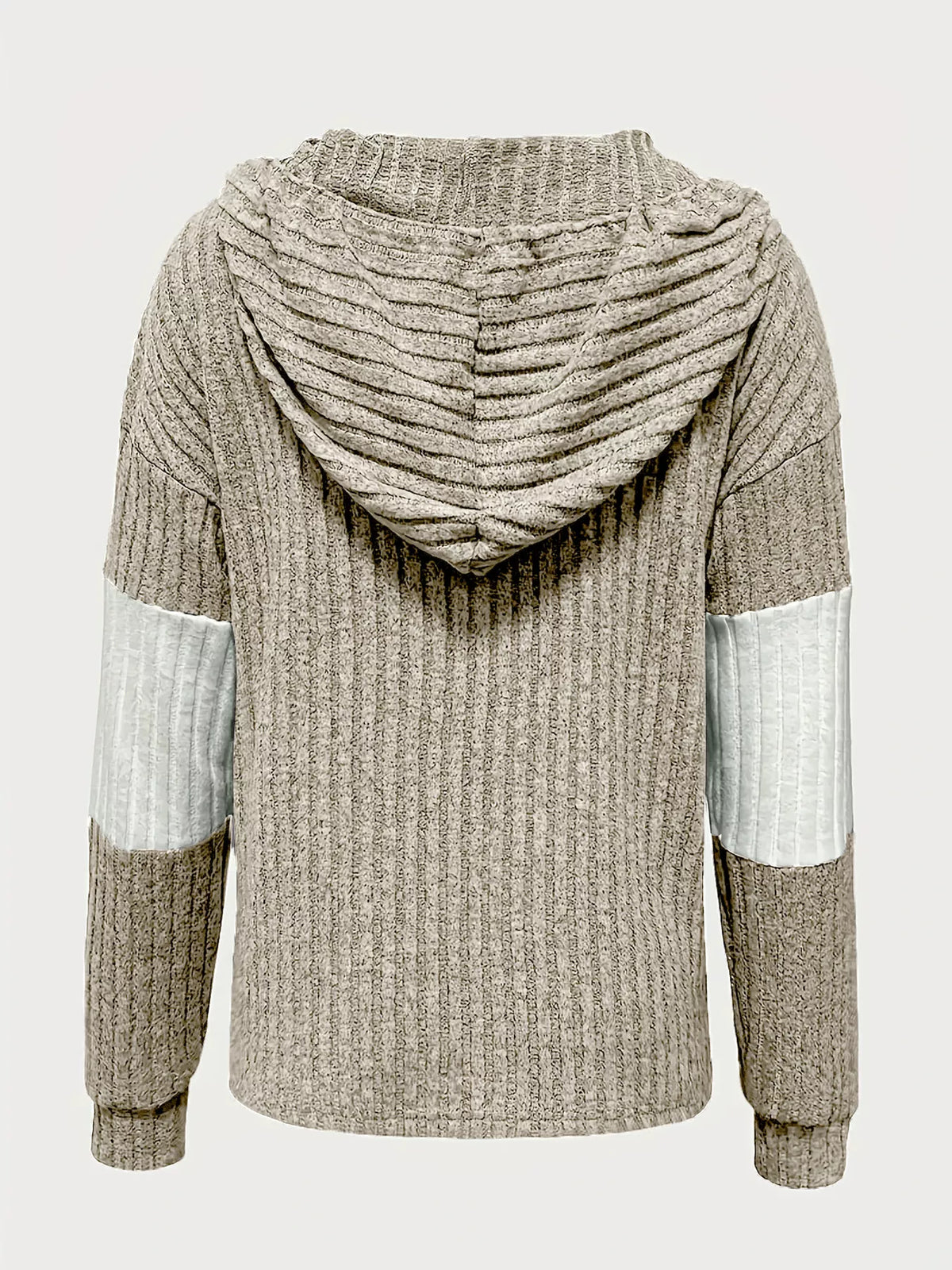 Color Block Drawstring Long Sleeve Hoodie - Lilixa.store