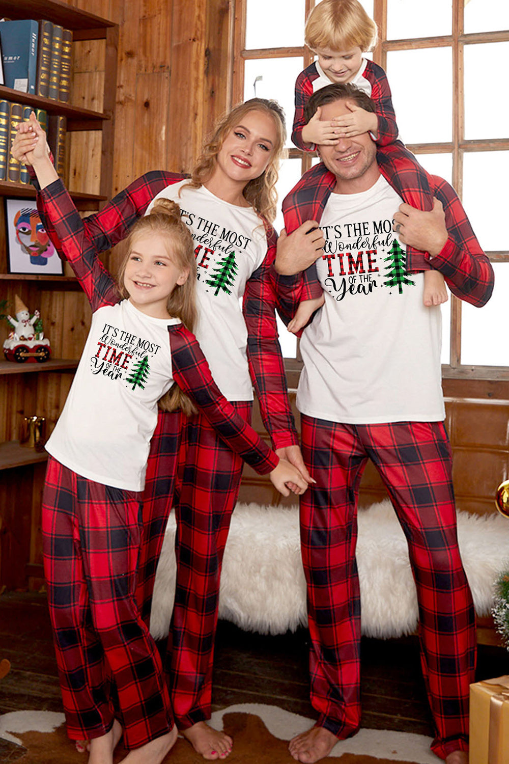 Slogan Graphic Top and Plaid Pants Set - Lilixa.store