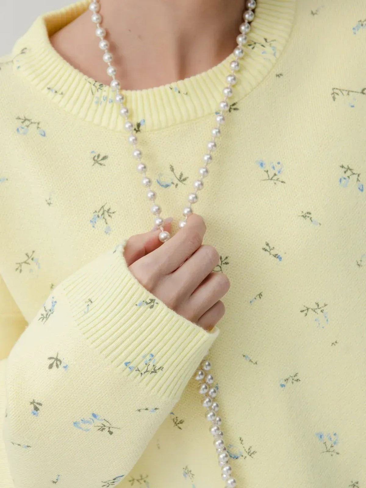 Floral Dropped Shoulder Oversized Sweater, view 12