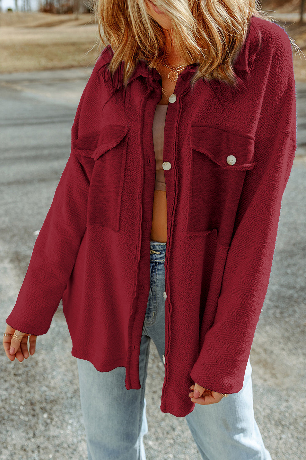 Button Down Long Sleeve Jacket, view 2
