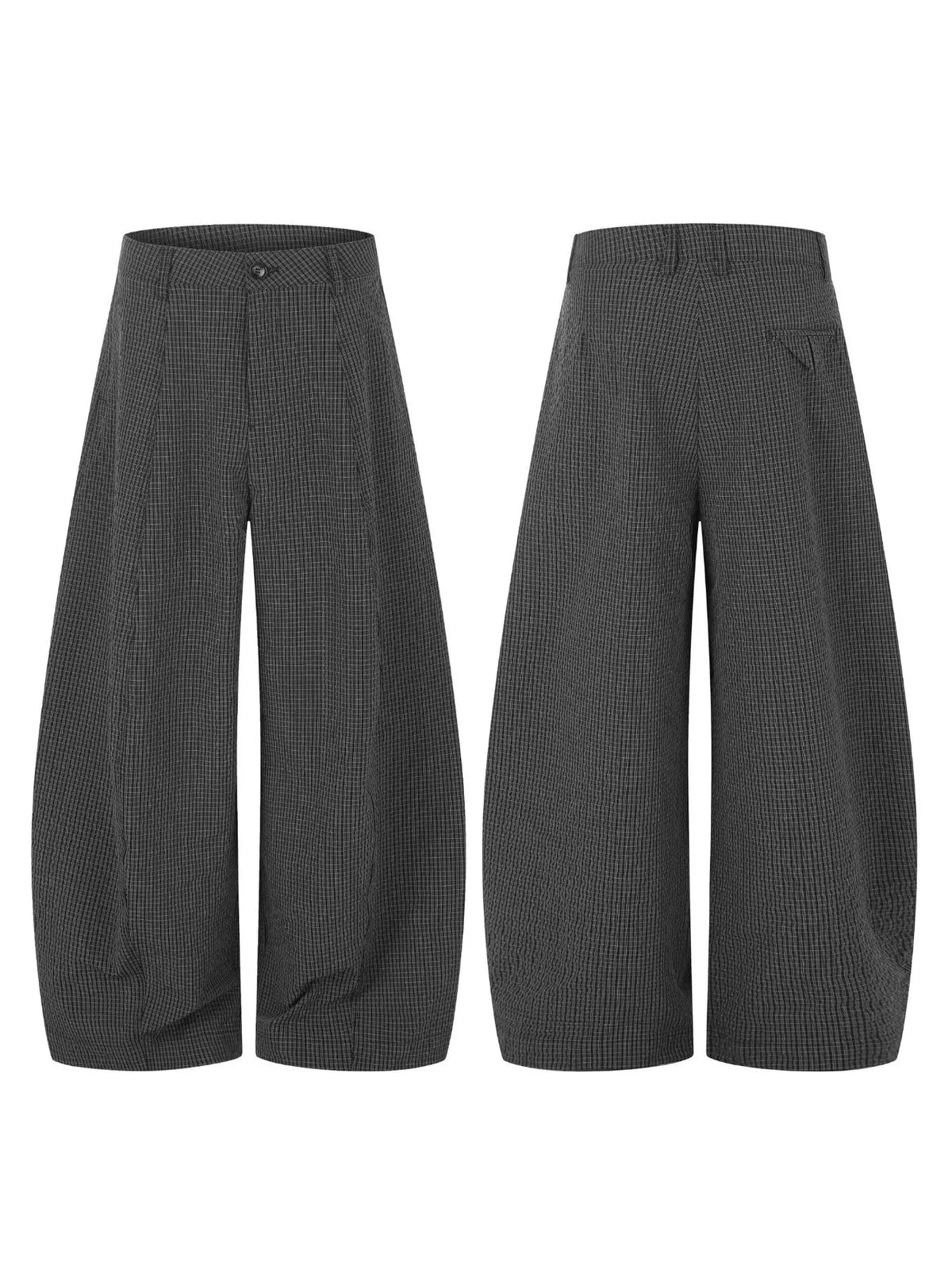 Men's Wide Leg Plaid Pants