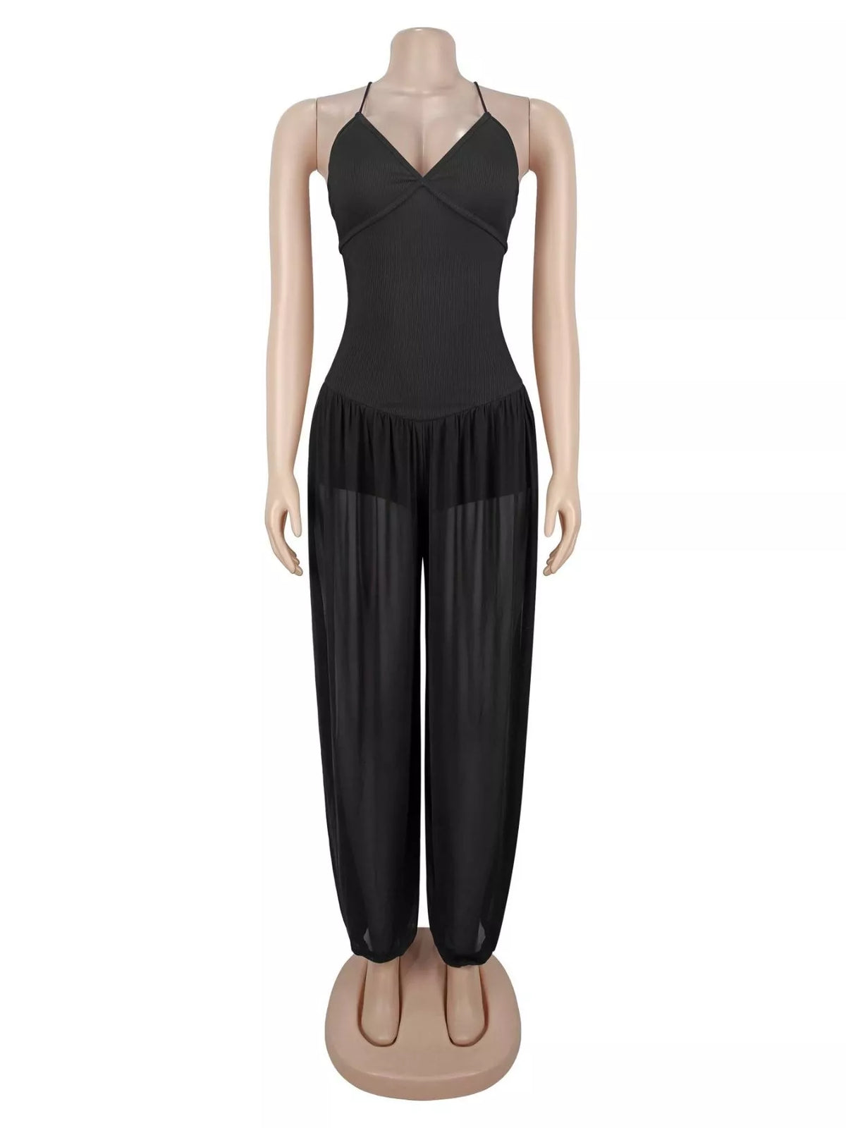 Spaghetti Strap Wide-Leg Jumpsuit - Lilixa.store