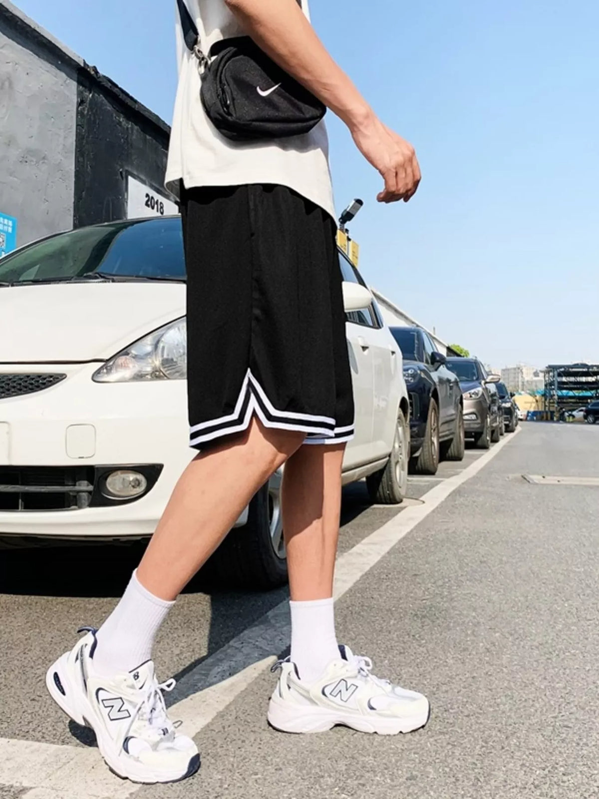 Men's Plus Size Drawstring Striped Shorts - Lilixa.store