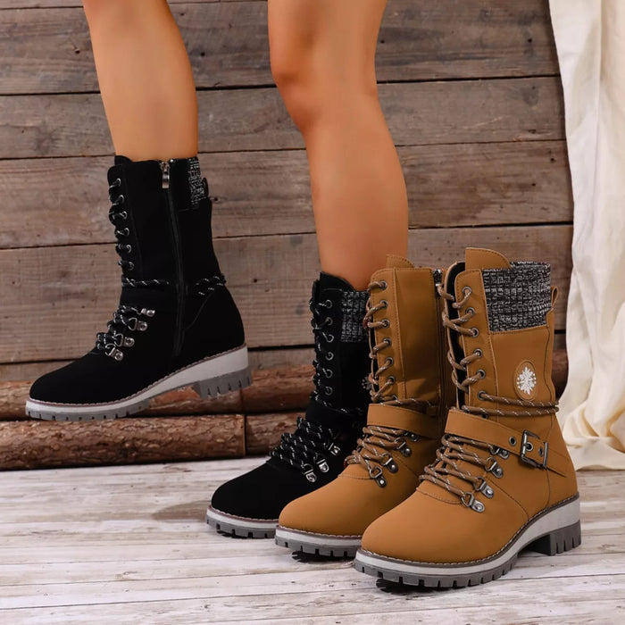 Lace-Up Ankle Combat Boots - Lilixa.store